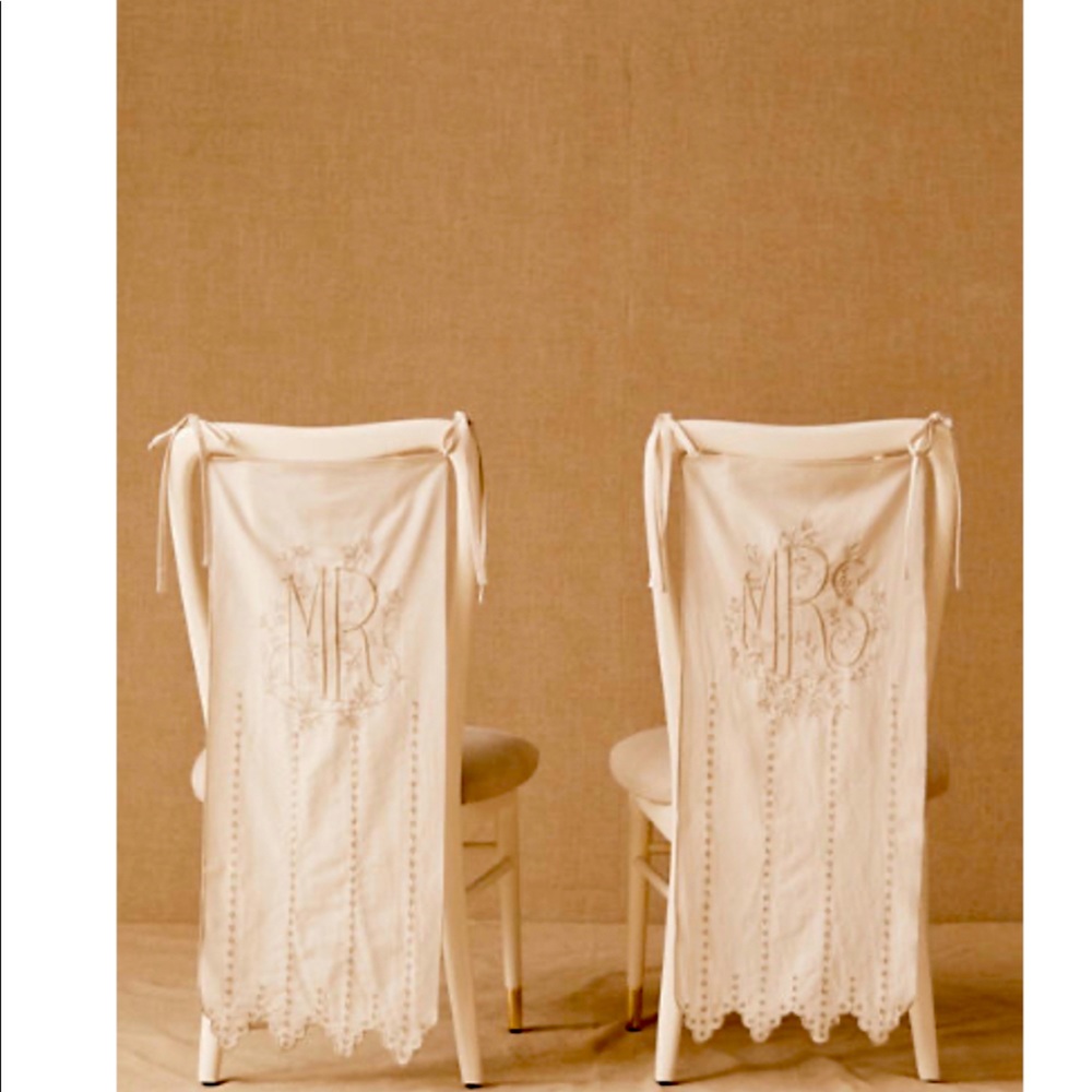 BHLDN MR. & Mrs. Eyelet Chair Banners